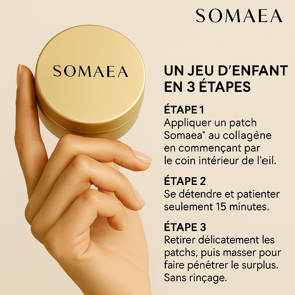 Patchs Contour des Yeux Collagène Bio & Or 24K - Somaea